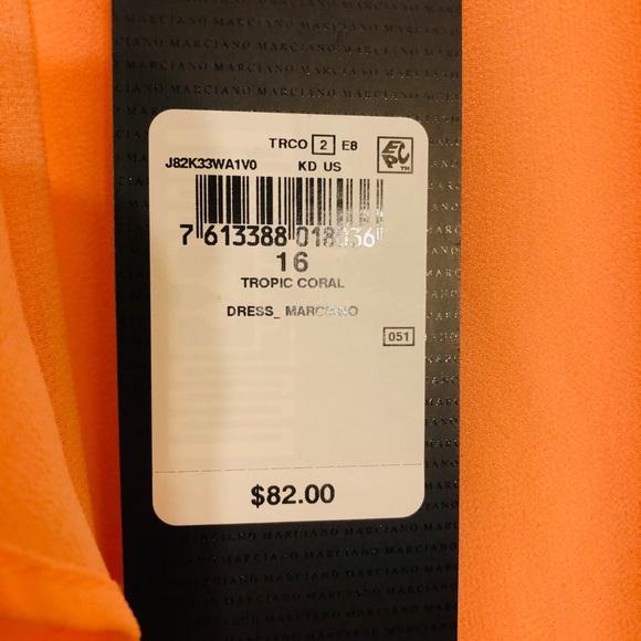 Marciano Ruffle Cold Shoulder Dress. Size 16. - Picture 6 of 7